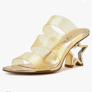 Katy Perry The Star Gold Glitter Heels 7